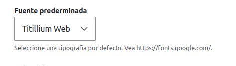 Fuente predeterminada