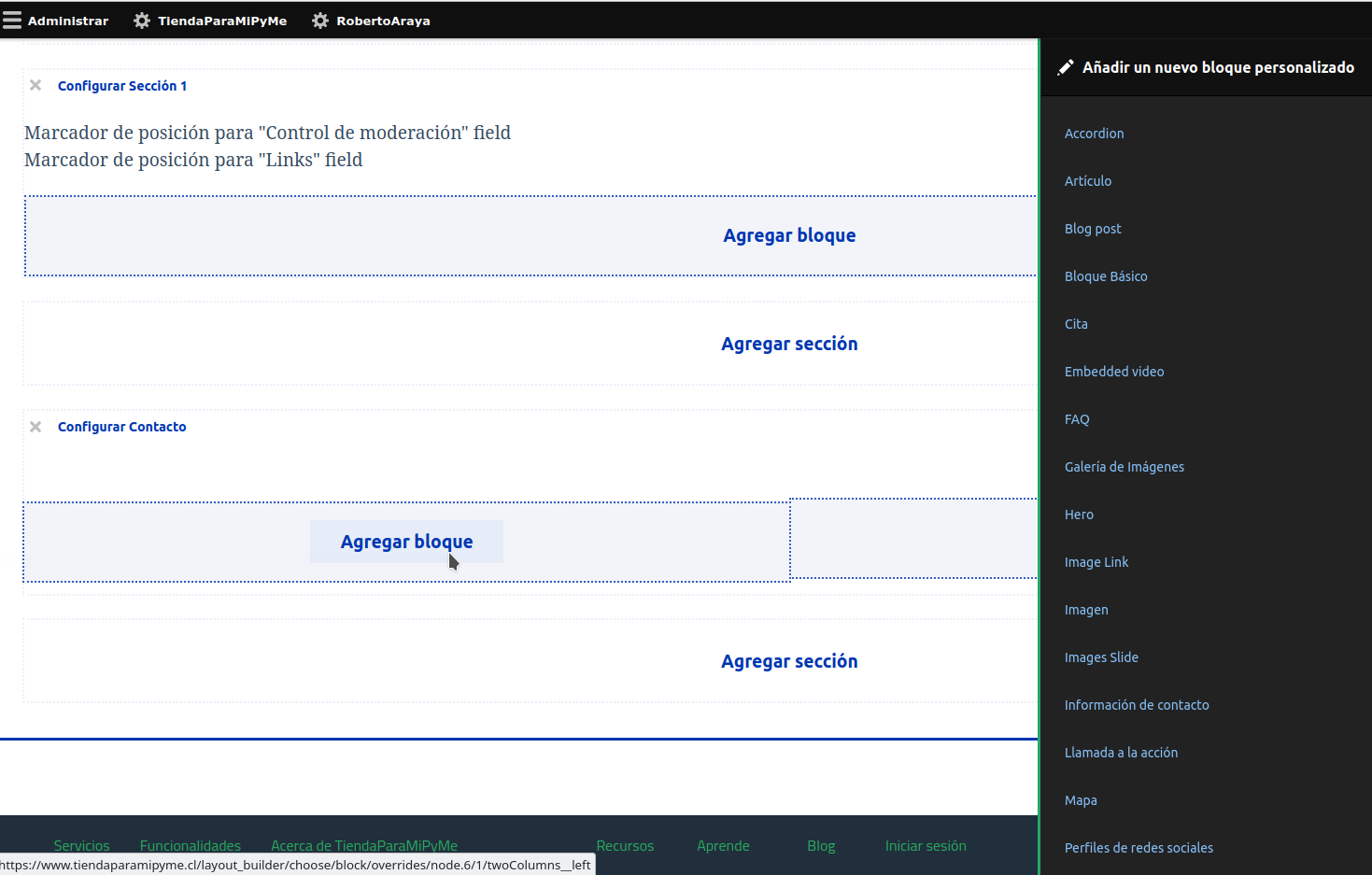 Constructor de Páginas