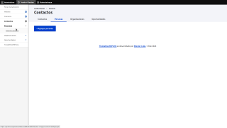 Captura de pantalla página listado de personas